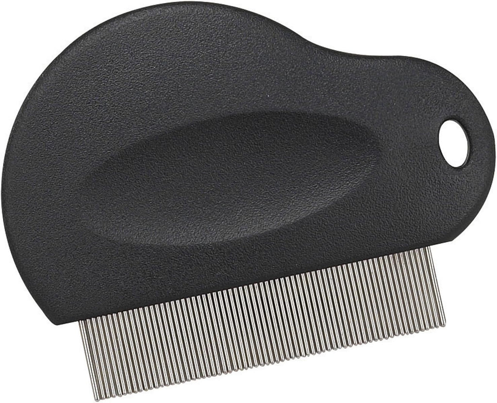 Ergonomic black handle of Master Grooming Tools flea comb