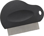 Ergonomic black handle of Master Grooming Tools flea comb
