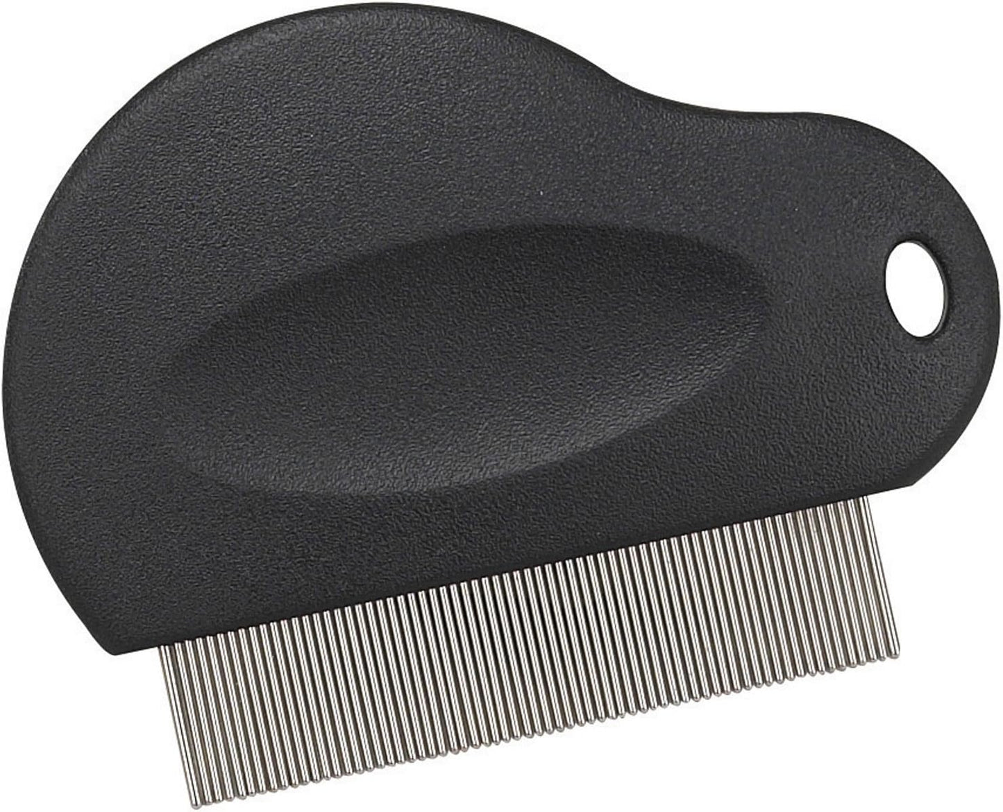 Ergonomic black handle of Master Grooming Tools flea comb