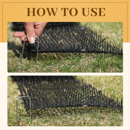 Flexible plastic spike mat cut for custom use