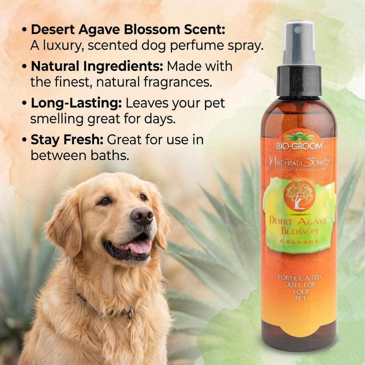 USA imported Bio-Groom dog cologne bottle detailing