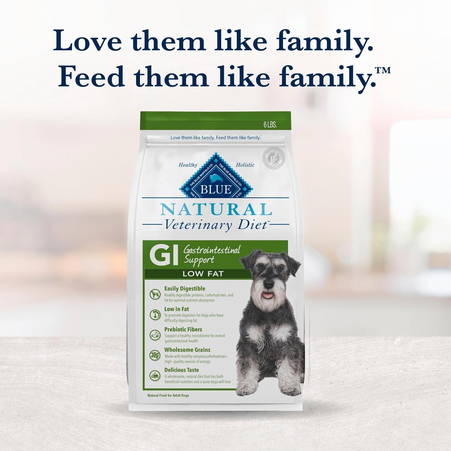 Blue Buffalo Natural Veterinary Diet GI Gastrointestinal Support Low Fat Dry Dog Food, Veterinarian Prescription Required, Whitefish, 6-lb. Bag - Image 9
