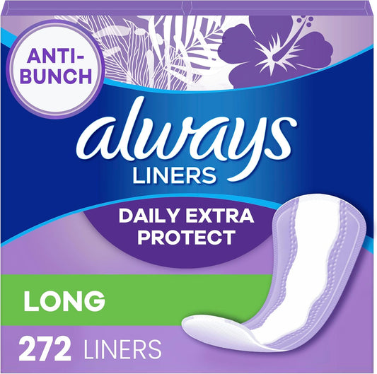 Always Anti-Bunch Xtra Protection Daily Liners 272 count front pack view
