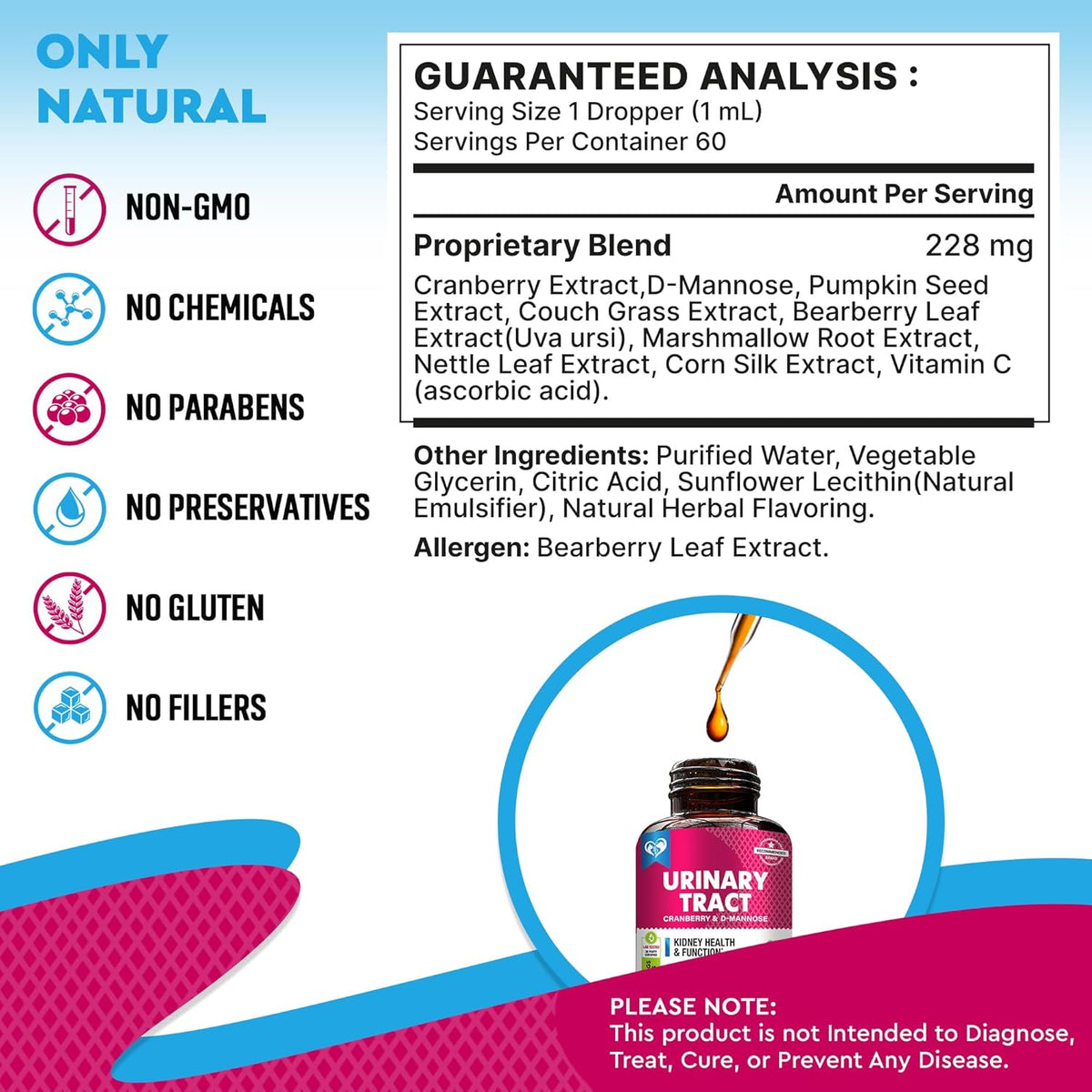 Beloved Pets imported USA authentic pet urinary wellness drops close up shot