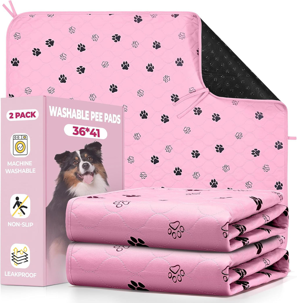 Fostanfly Washable Pee Pads for Dogs, 2 Pack Large 36"x41" Ultra-Absorbent and Leak-Proof Non-Slip Reusable Potty Training Pads for Dogs, Cats, Puppy, Potty Training of Add 8 Lanyards - Image 10