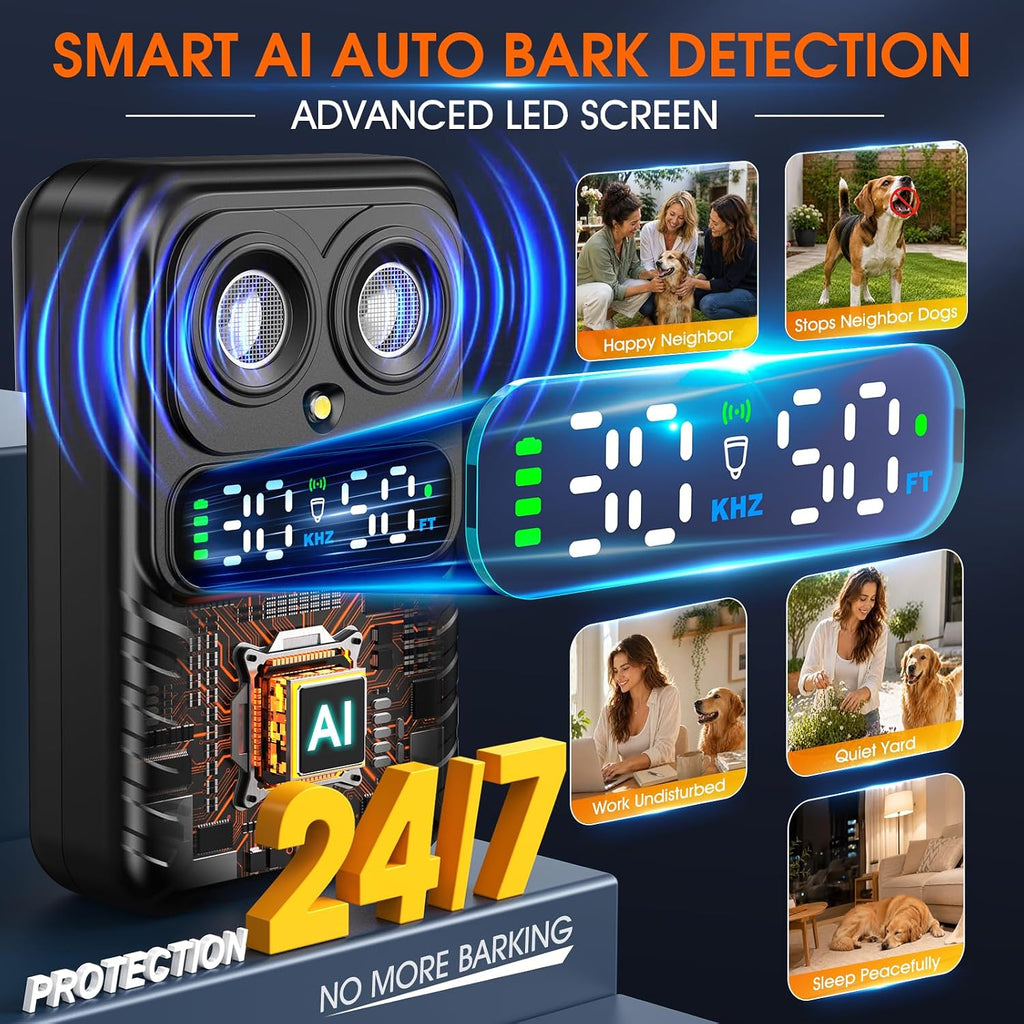 CdFXor bark box showing dual owl-eye ultrasonic emitters
