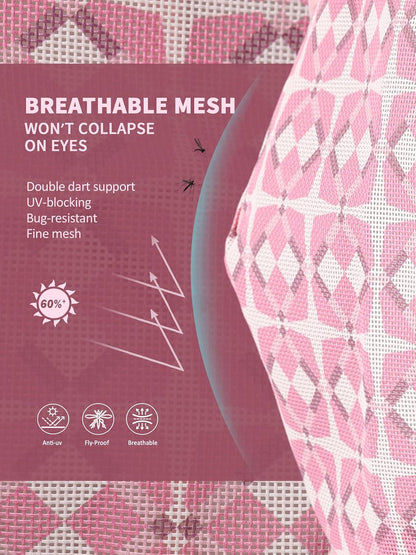 Side profile of Tackmore breathable mesh horse fly mask