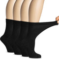 Hugh Ugoli Women's Bamboo Diabetic Crew Socks front view for circulation support