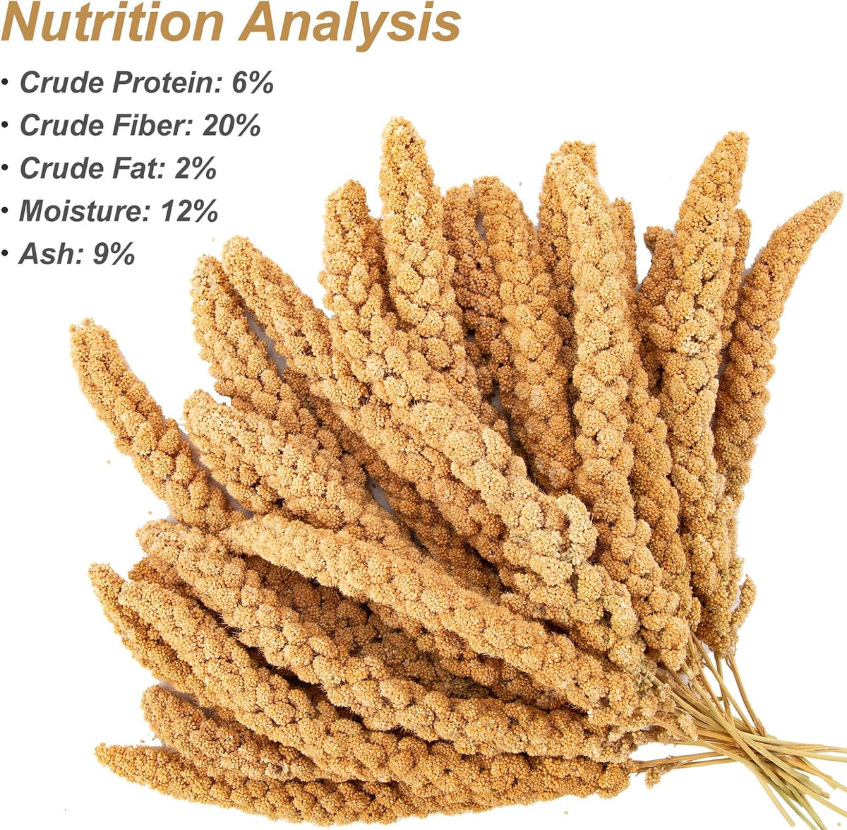 Side profile of bulk millet bag showing product details