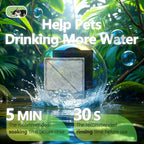Activated carbon pet fountain filter material close up