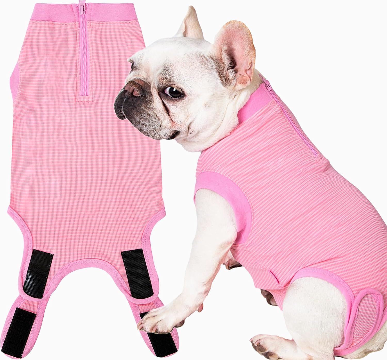 Wabdhaly stretchable cotton pet recovery suit for shedding and anxiety control