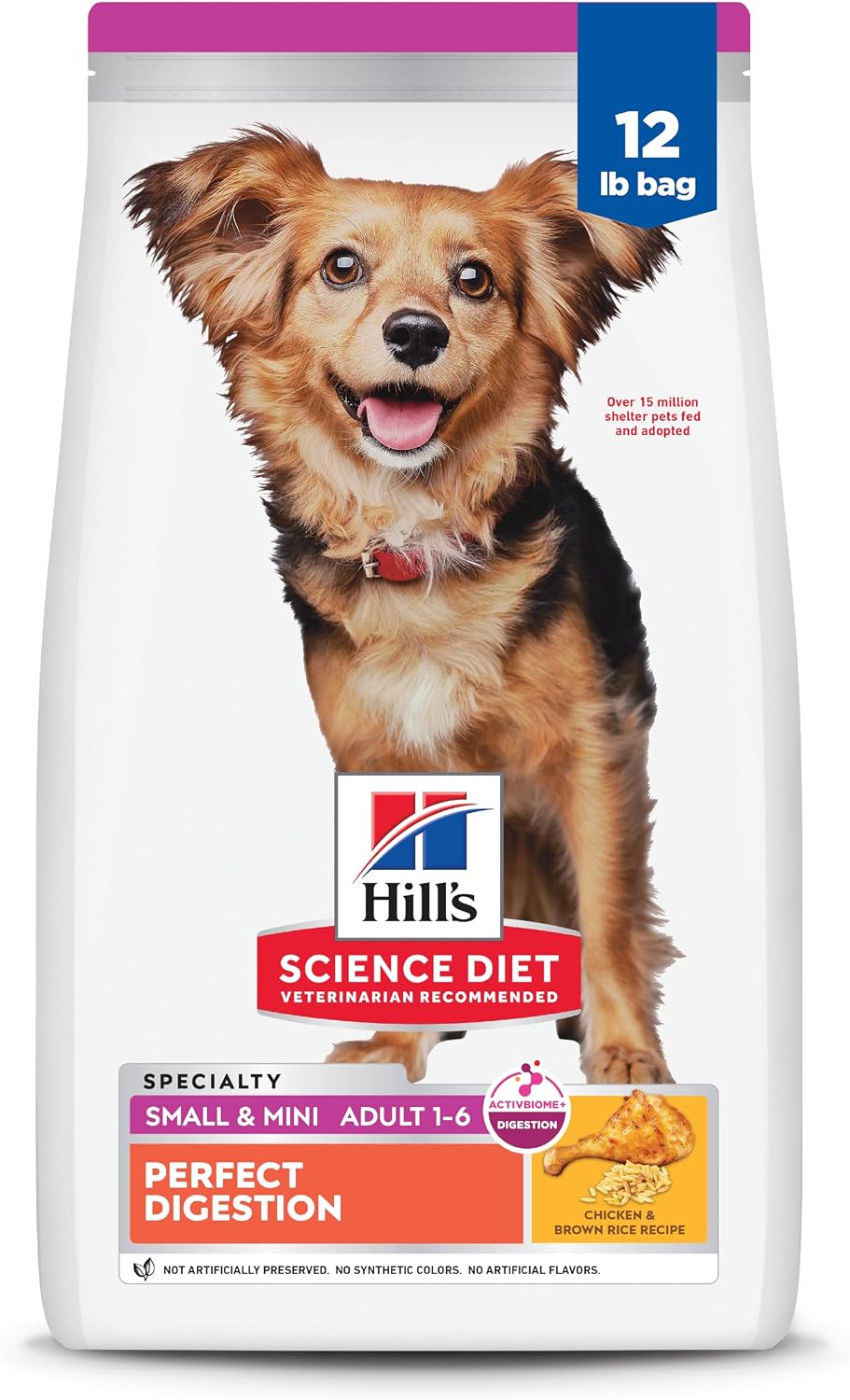 Hill's Science Diet Adult 1-6 Perfect Digestion Small & Mini Dry Dog Food, Chicken & Brown Rice, 3.5 lb. Bag - Image 14