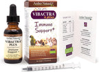 Side profile of Amber NaturalZ Vibactra Plus glass bottle with dropper