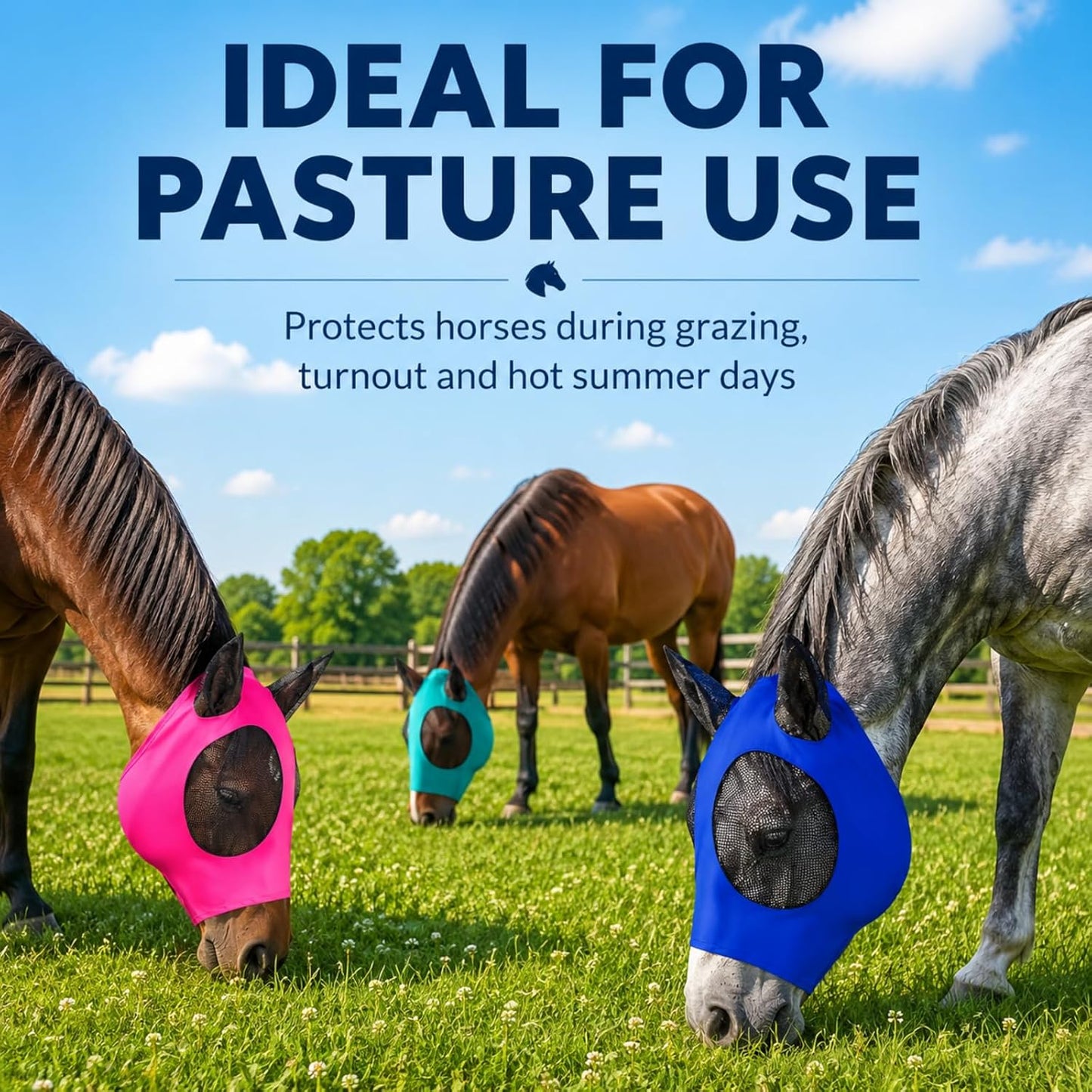 Assortment of vibrant colors in Sanwuta 12 pack horse masks