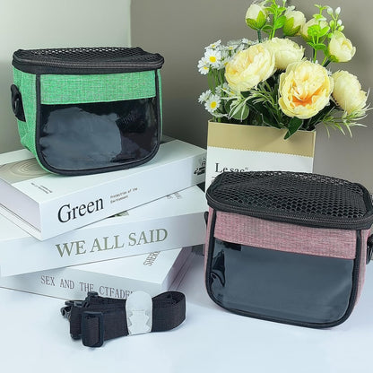 Small Pet Carrier Bag - Single - Shoulder Outdoor Carrier for Hamsters, Sugar Gliders & Flying Squirrels Portable Small Pet Travel Bag (Pink) - Image 5
