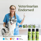 Paw Fume professional salon quality dog finishing spray bottle display