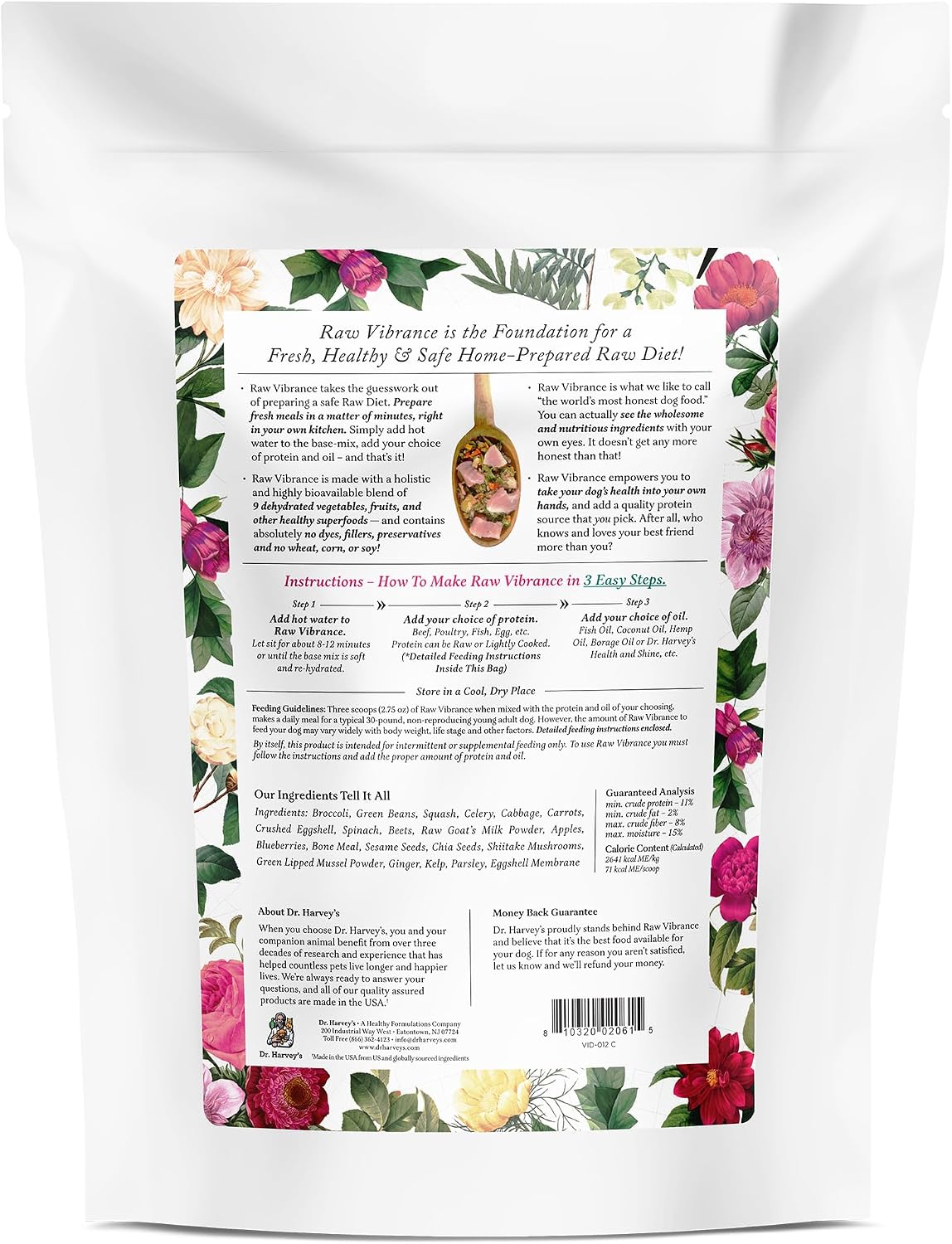 Dr. Harvey's Raw Vibrance Grain Free Dehydrated Foundation for Raw Diet Dog Food (6 Pounds) - Image 9