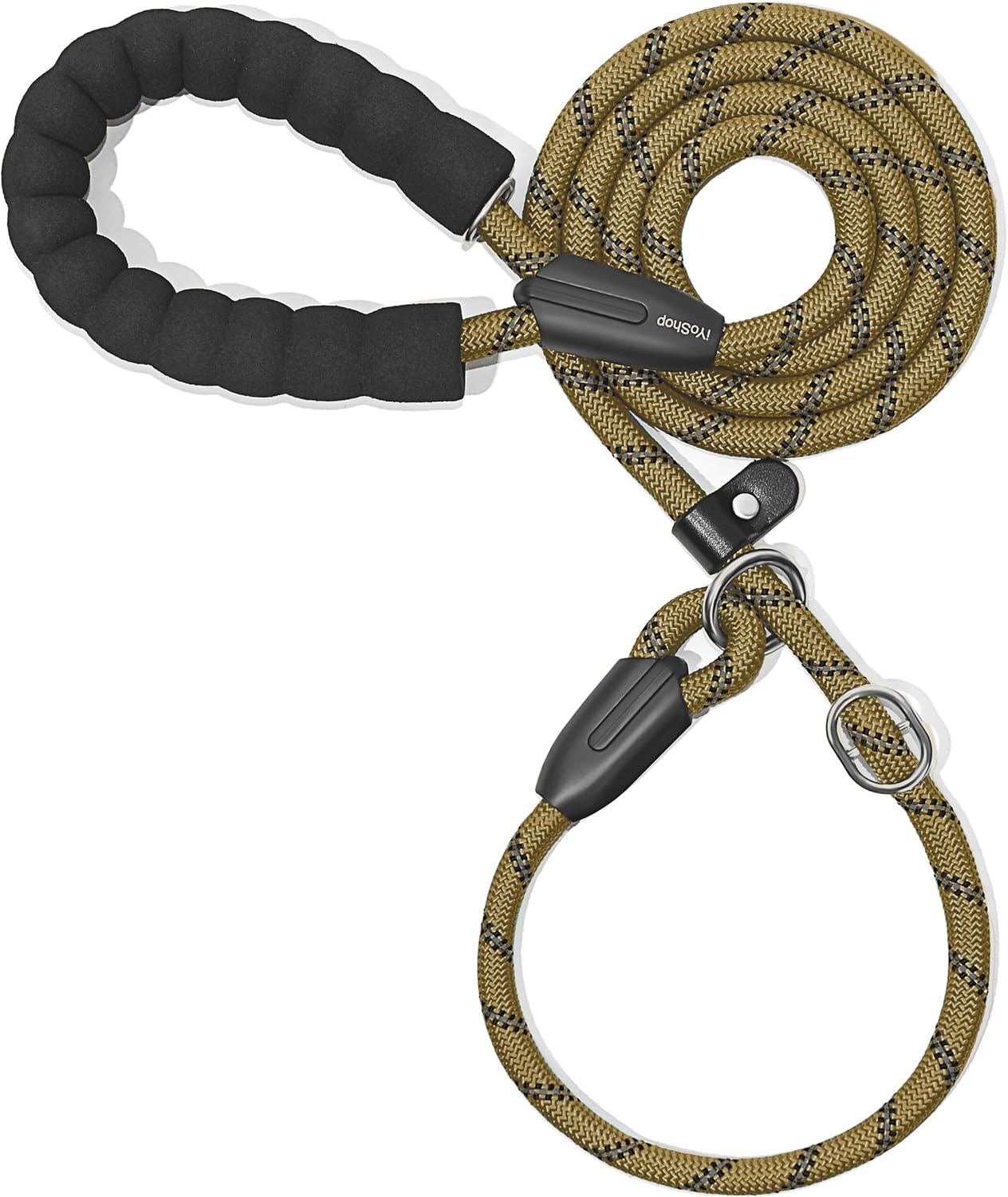 iYoShop Durable Slip Lead Dog Leash with Padded Handle and Highly Reflective Threads, No Pull Dog Training Leash, (1/2" x 6 FT, Black) - Image 15