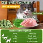 Freeze dried leaf shaped cat grass stick for hairball removal