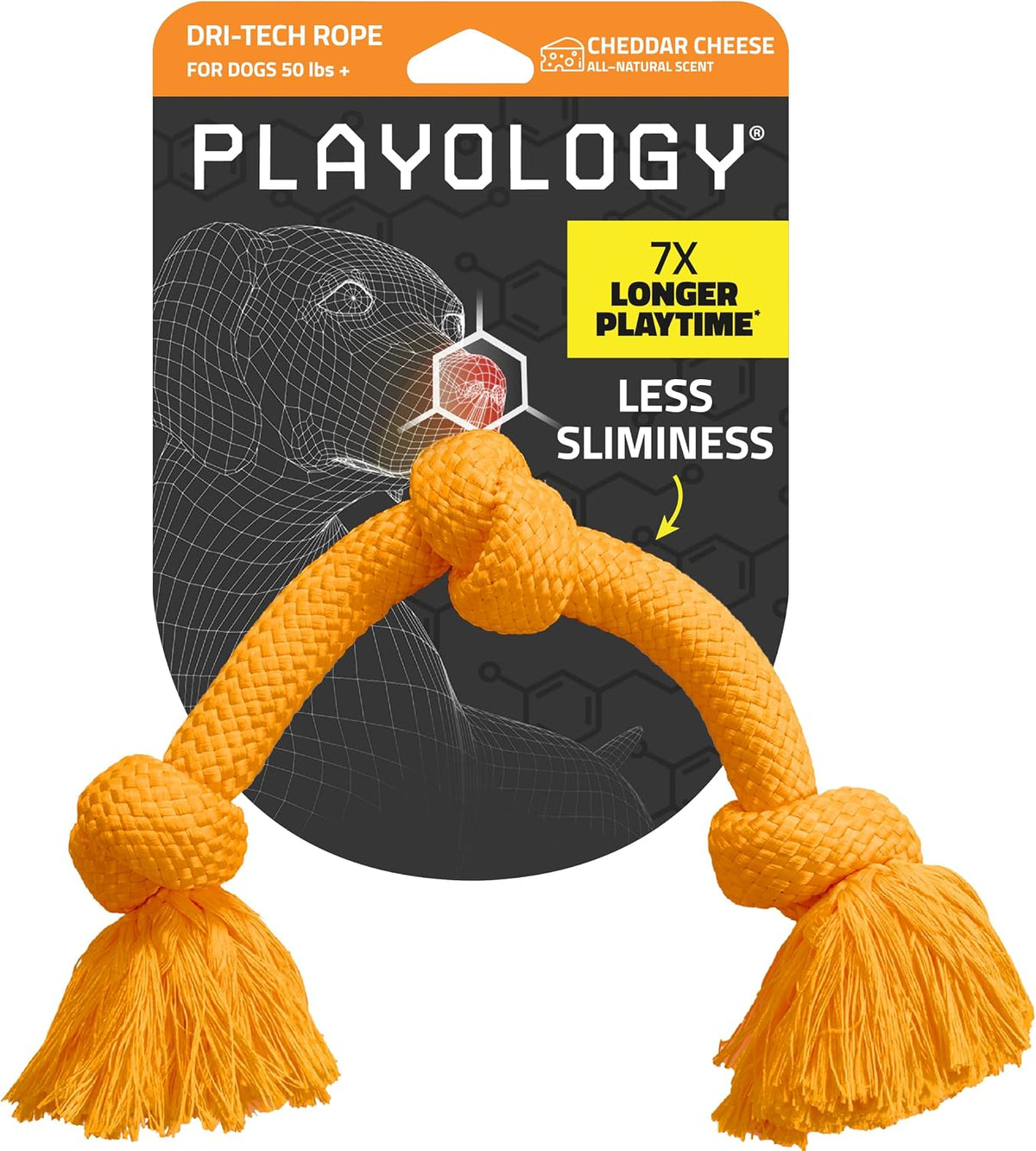 Playology Dog Toys | Dri-Tech Rope Tug of War Dog Toy for Tough Chewers | Peanut Butter Scented Jumbo Tug Rope Toys for Large Dogs - Image 10