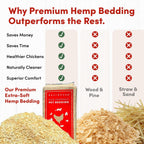 RentACoop hemp bedding inside a clean chicken coop