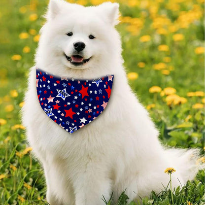 Aienssfwe reversible dog bandana pack displaying the two different side patterns laid flat