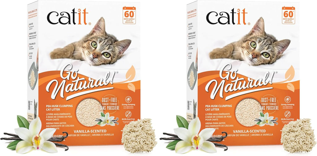 Catit Go Natural Pea Husk Clumping Cat Litter 12.3 lb, Natural - Image 9