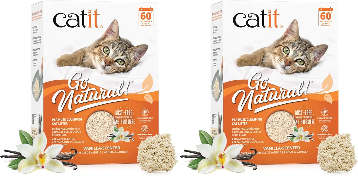Catit Go Natural Pea Husk Clumping Cat Litter 12.3 lb, Natural - Image 9