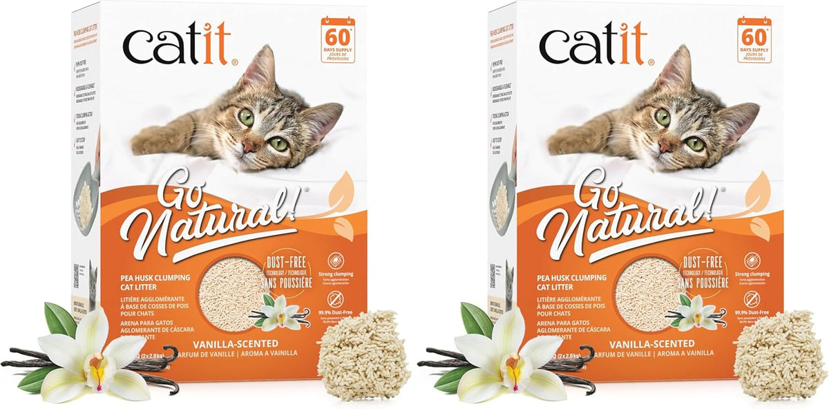 Catit Go Natural Pea Husk Clumping Cat Litter 12.3 lb, Natural - Image 9