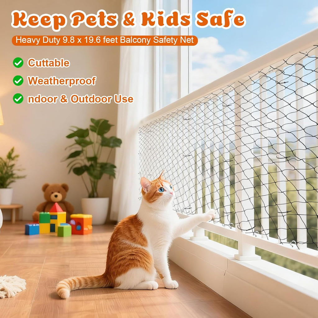 Close up view of Sileasncei pet safety net nylon mesh texture