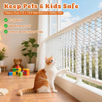 Close up view of Sileasncei pet safety net nylon mesh texture