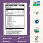 Garden of Life organic kids probiotics back label ingredients and nutrition facts