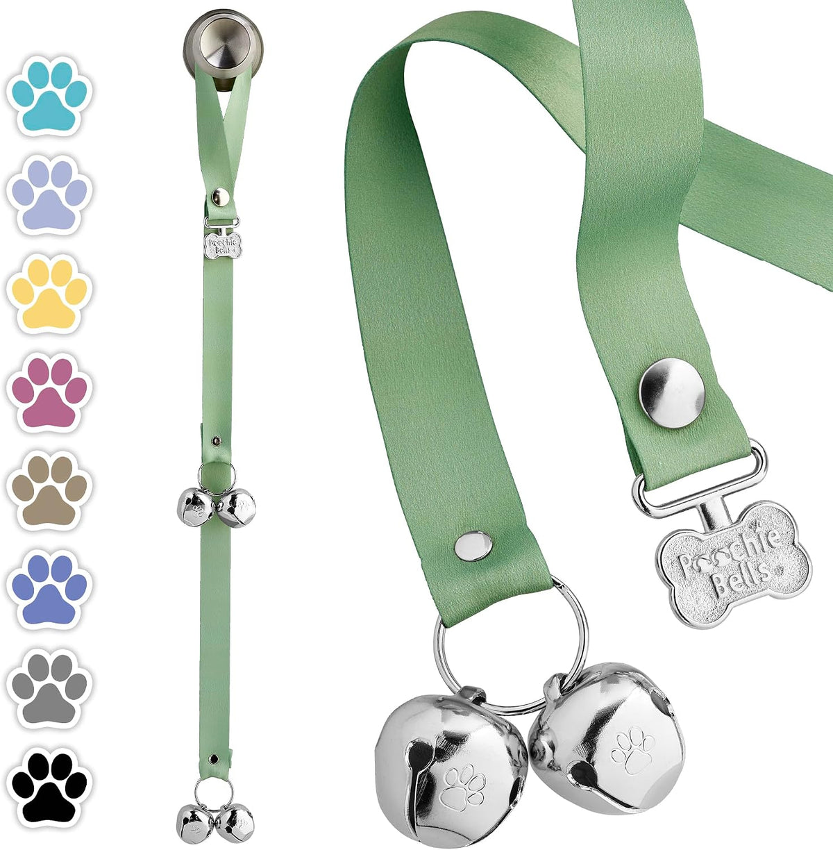 PoochieBells Dog Door Bells for Potty Training, Quick & Easy Puppy Potty Training Method Included, Handcrafted in USA with Loud, Paw-Safe Bells, Espresso - Image 10