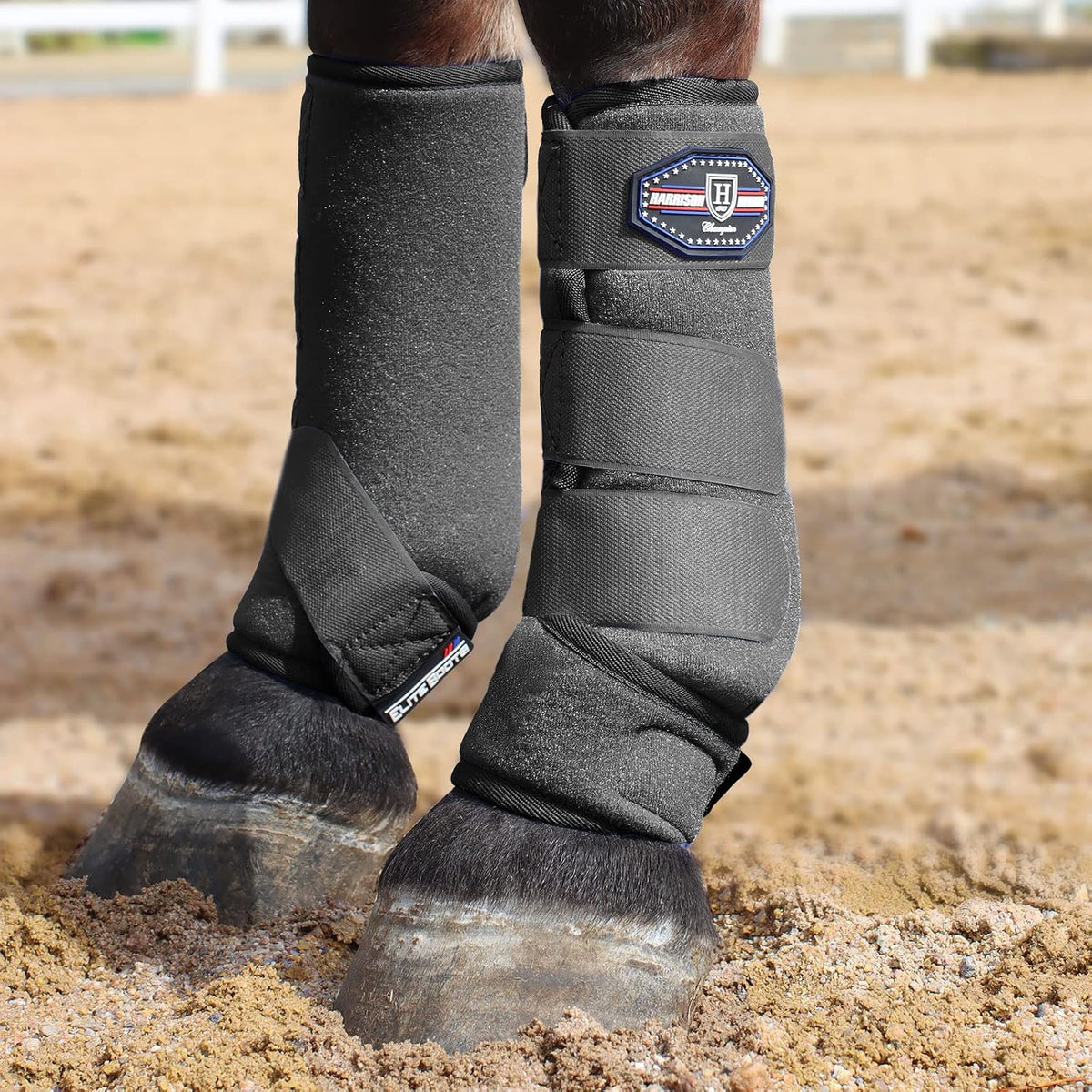 Harrison Howard Horse Sport Medicine Front Shock-Absorbing Boots All-Round Lower Limb Protection & Support Sport Boots Perfect for Endurance Training and Performance Pack of 2 Red Dream Star L - Image 9