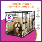 Protective crate bumper preventing paw entrapment in kennel bars