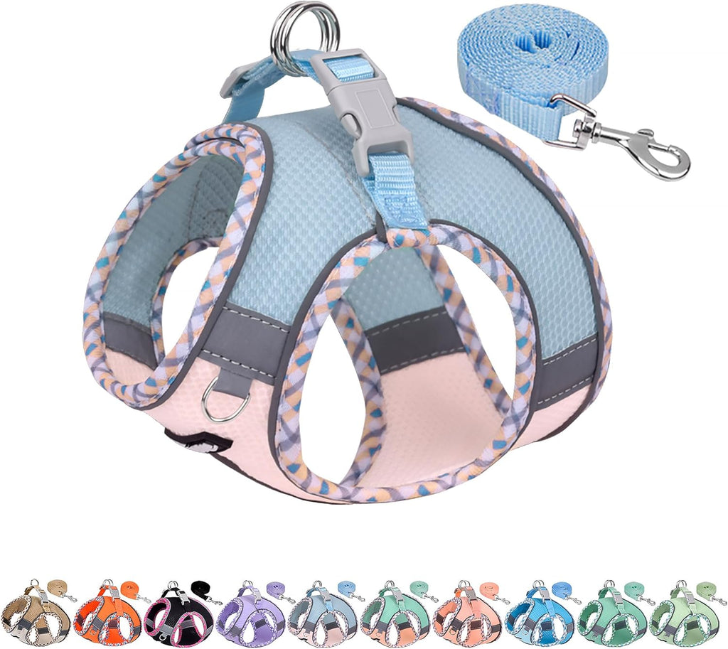 AIITLE Tiny Dog Harness - Lightweight Mesh Step-in Vest for Puppy, Reflective & Escape-Proof Design with High-Stick Magic Tape - Indoor/Outdoor Use for Chihuahua, Maltese, Shih Tzu(Brown-Beige, XXXS) - Image 13