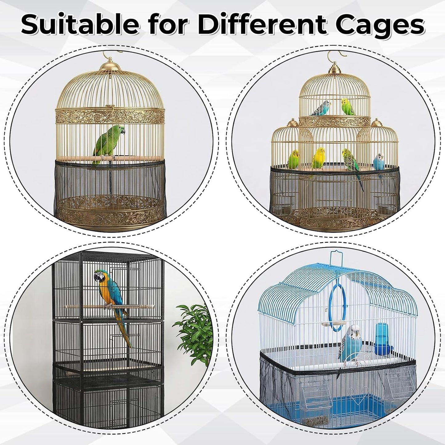 Falzqq large bird cage skirt being machine washed for easy cleaning maintenance.