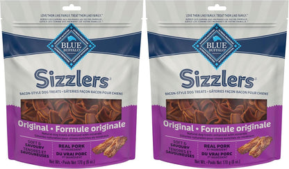 Blue Buffalo Sizzlers Natural Soft Dog Treats, Bacon-Style Soft-Moist Dog Treats with Real USA Pork, Original Flavor, 6-oz Bag - Image 12
