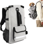 Dog Backpack for Small & Medium Dogs - Adjustable Pet Carrier for Travel & Hiking, Hands-Free Puppy Backpack with Storage Pockets, Breathable Mesh, Reflective Strips & Non-Slip Handle - Image 10