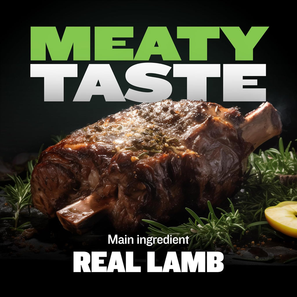 Bully Max 15 pound lamb dry dog food packaging