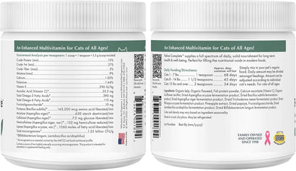 Premium organic cat supplement powder jar 4 ounce
