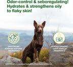 Douxo S3 Seb pet shampoo label showing Ophytrium benefits