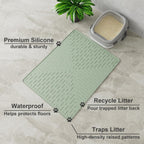 OHMO waterproof cat litter trapping mat showing raised ridges pattern