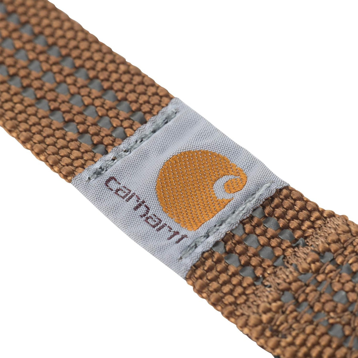 Reflective triple needle stitching detail on nylon webbing dog leash