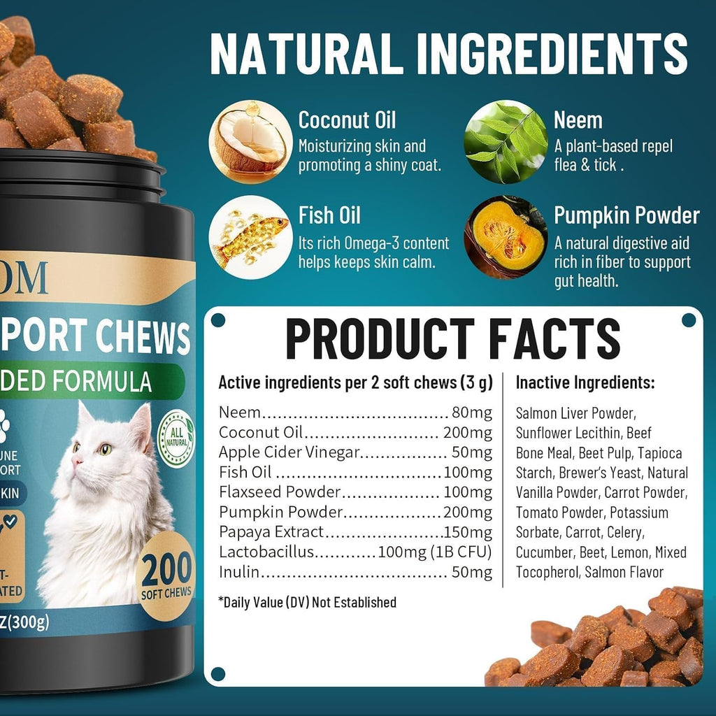 Premium imported pet pest control supplement on plain background