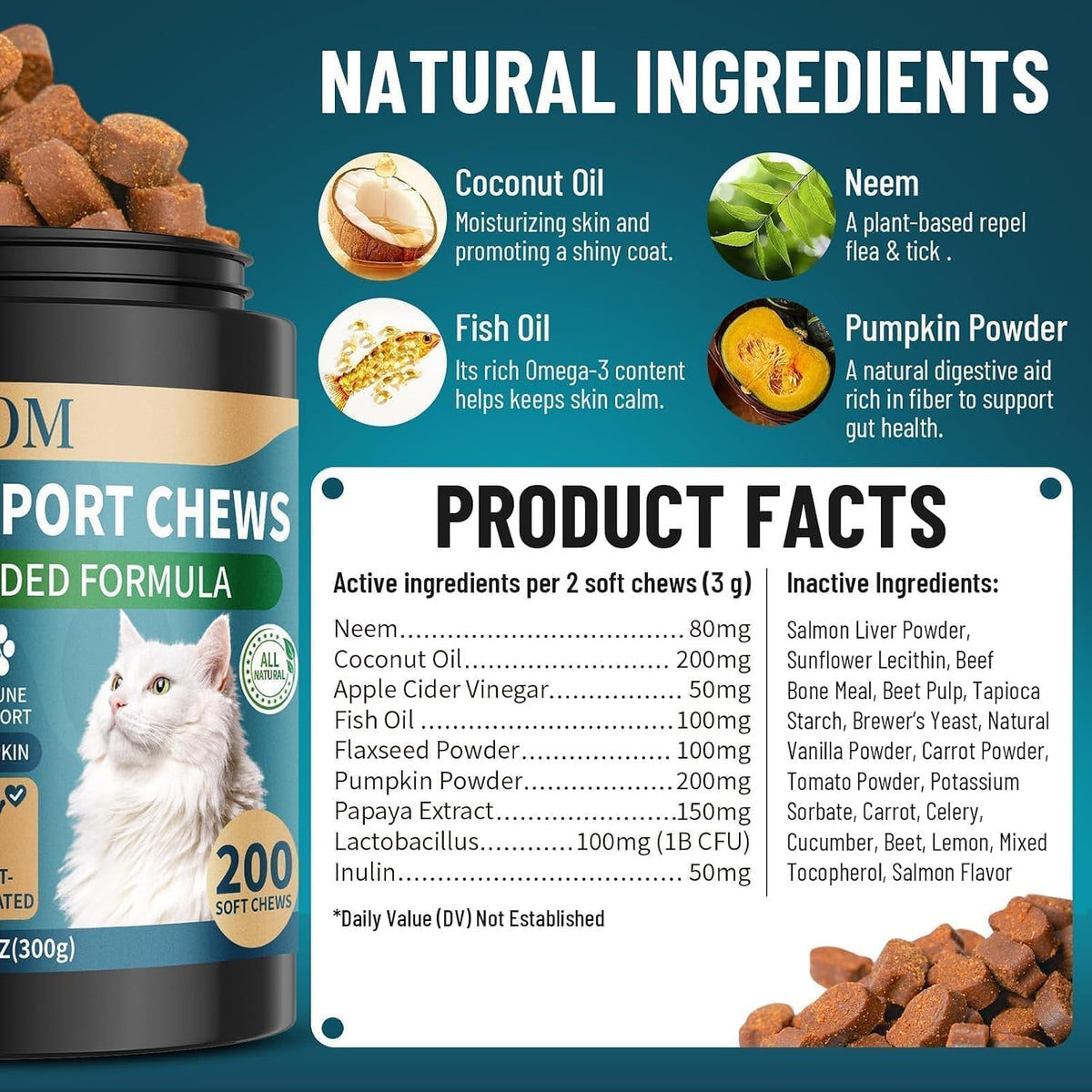 Premium imported pet pest control supplement on plain background