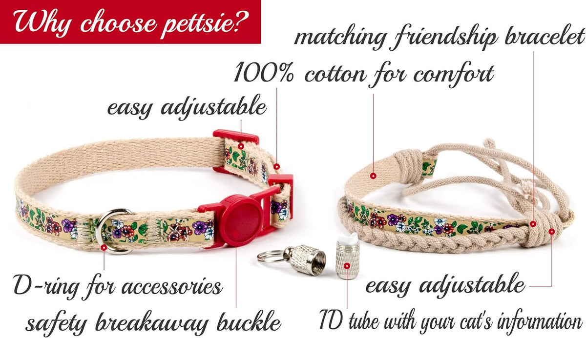 Pettsie cat collar with friendship bracelet