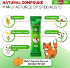 Lickable dog and cat bladder supplement stick being squeezed out for easy feeding