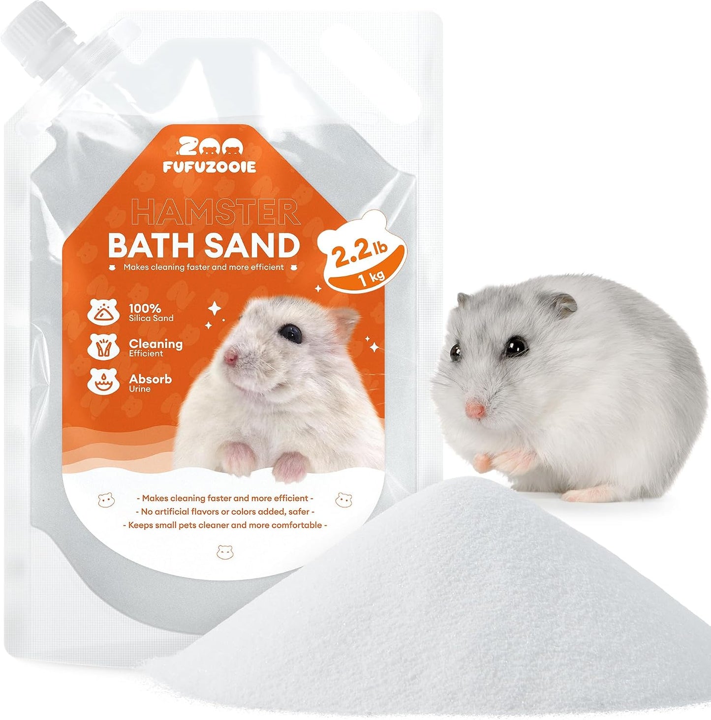 Hamster Bath Sand, 18oz Natural Desert Sand | Dust-Reduced Potty Litter Sand for Hamster Gerbil Syrian Mice and Other Small Animals (Brown) - Image 10