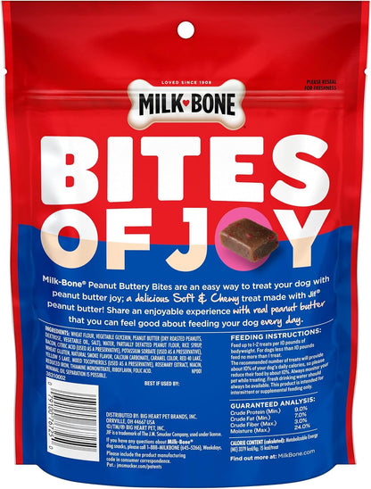 Milk-Bone Peanut Buttery Bites Soft Dog Treats with Jif Peanut Butter, 11.8-Oz. Bag - Image 9